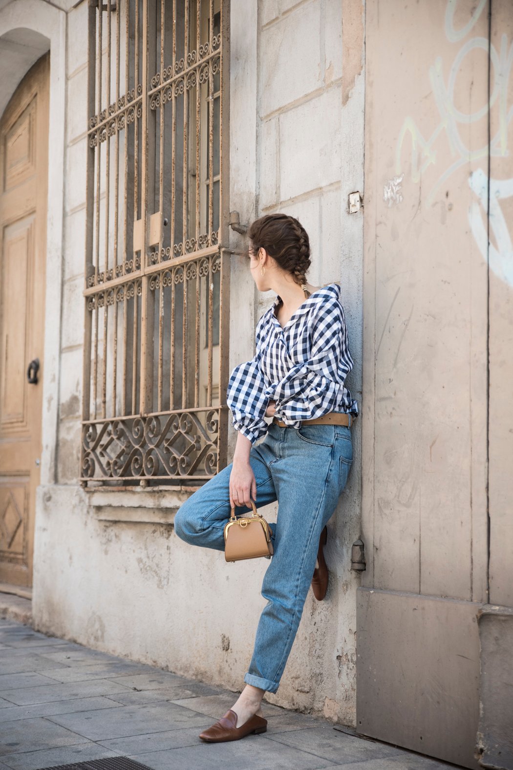 cuadros-vichy-camisa-coosy-mumjeans-loafers-mules-christiandior-bag-bolso-trenza-4