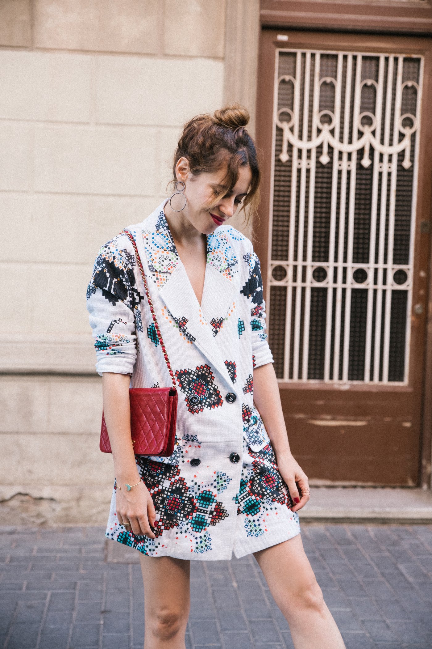 Custo_Barcelona-Chanel_bag-Mango_Shoes- Blazer_dress-1