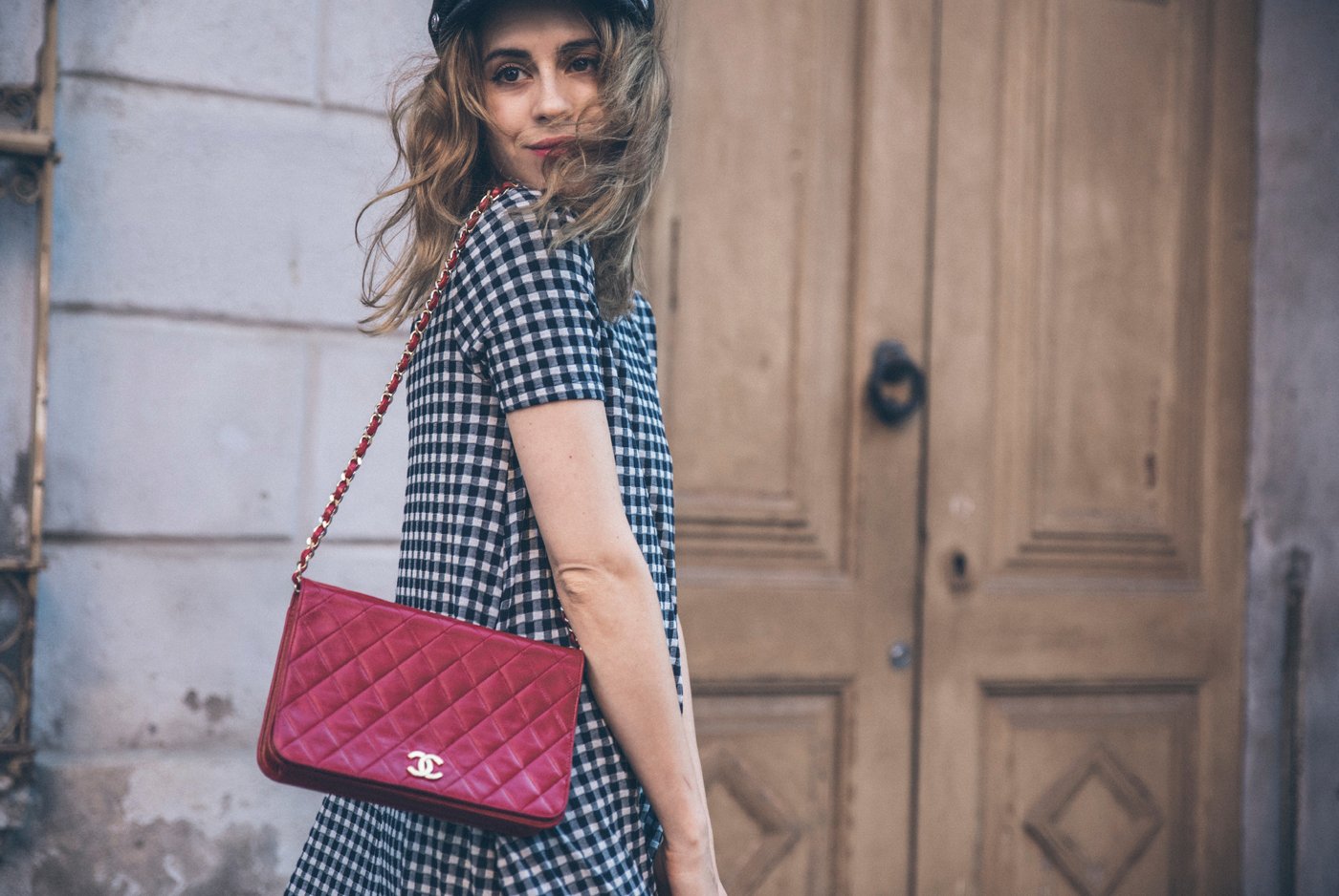 cuadros_vichy-vestido_Zara-Gucci_Slipper_Princetown-chanel-bag-street_style-2