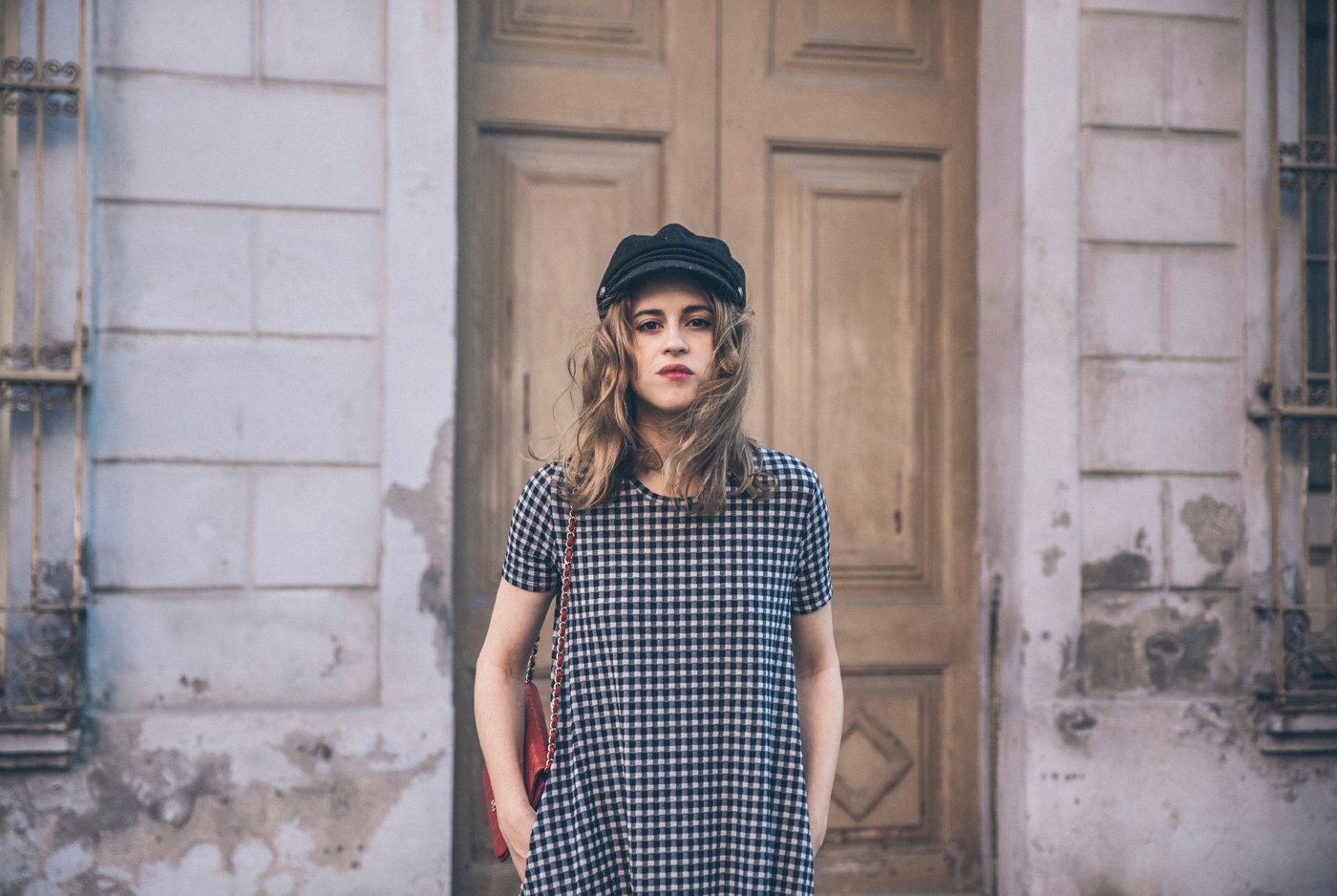 cuadros_vichy-vestido_Zara-Gucci_Slipper_Princetown-chanel-bag-street_style-5