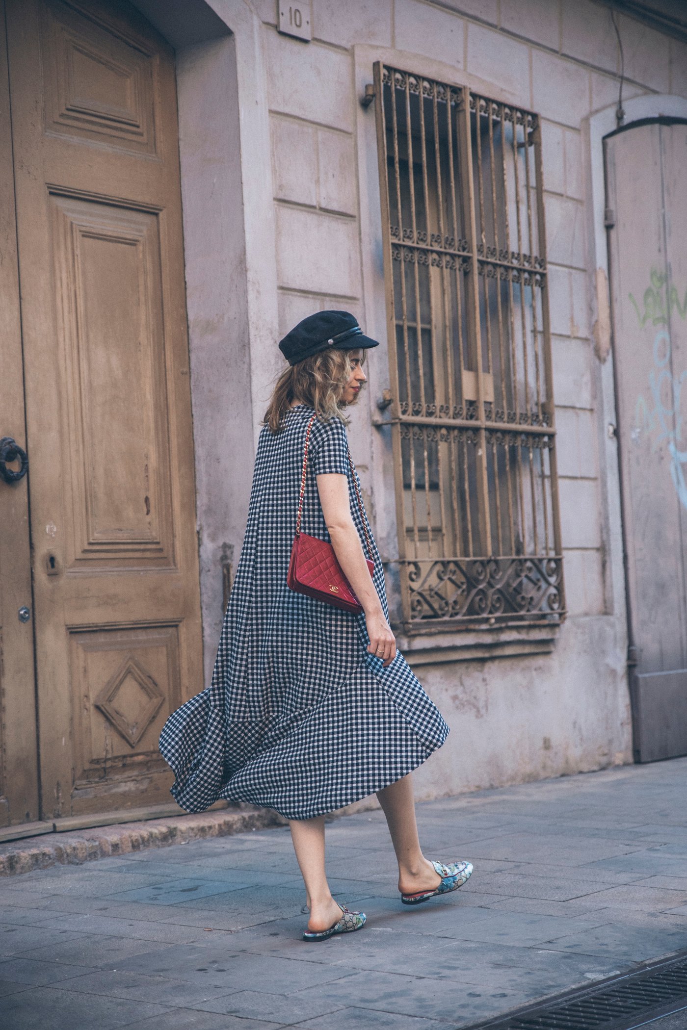 cuadros_vichy-vestido_Zara-Gucci_Slipper_Princetown-chanel-bag-street_style-7