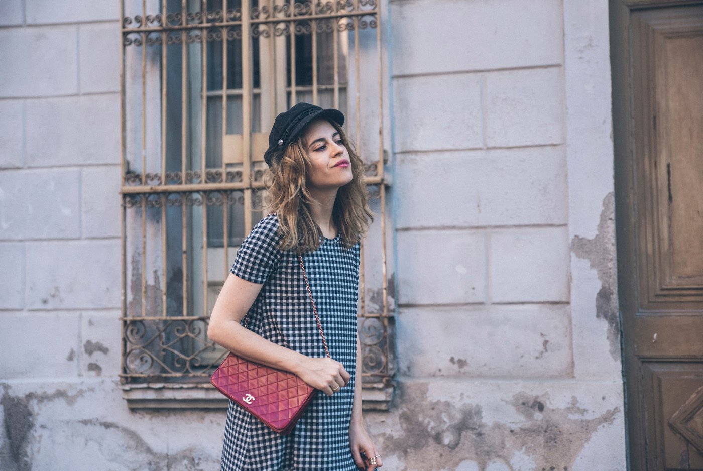 cuadros_vichy-vestido_Zara-Gucci_Slipper_Princetown-chanel-bag-street_style-9