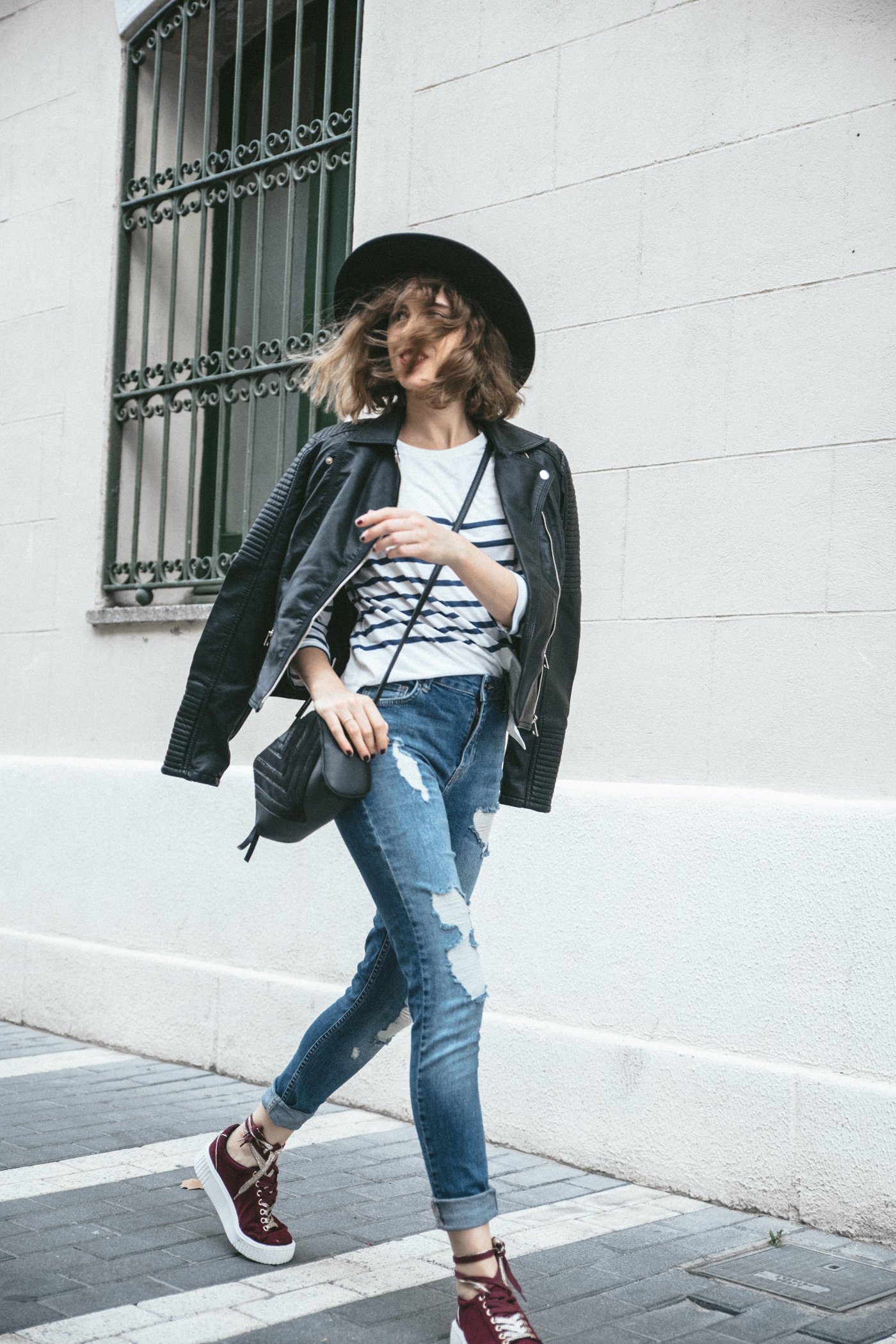 dansvogue pimkie sorteo denim biker streetstyle autumn winter sneakers zapatillas denim jeans vaqueros 4