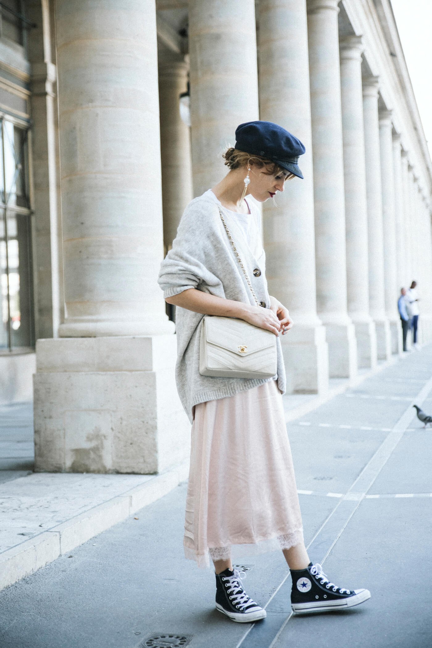dansvogue paris palais royal vestido lencero converse zara perlas 11