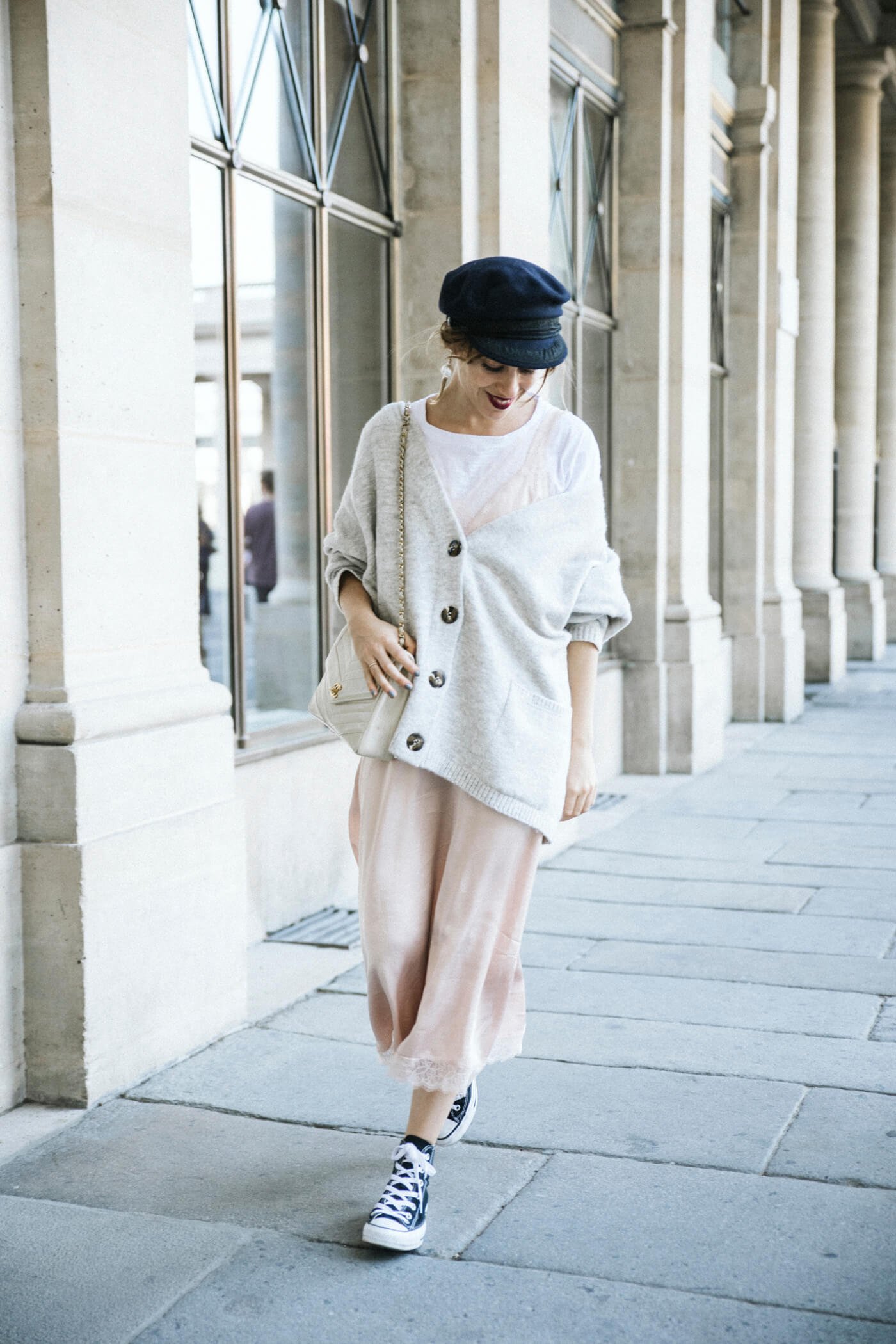 dansvogue paris palais royal vestido lencero converse zara perlas 12