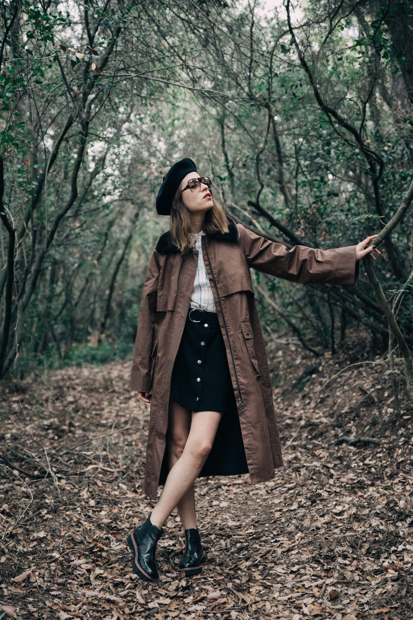 dansvogue el corte inlges parka falda abotonada boina 11