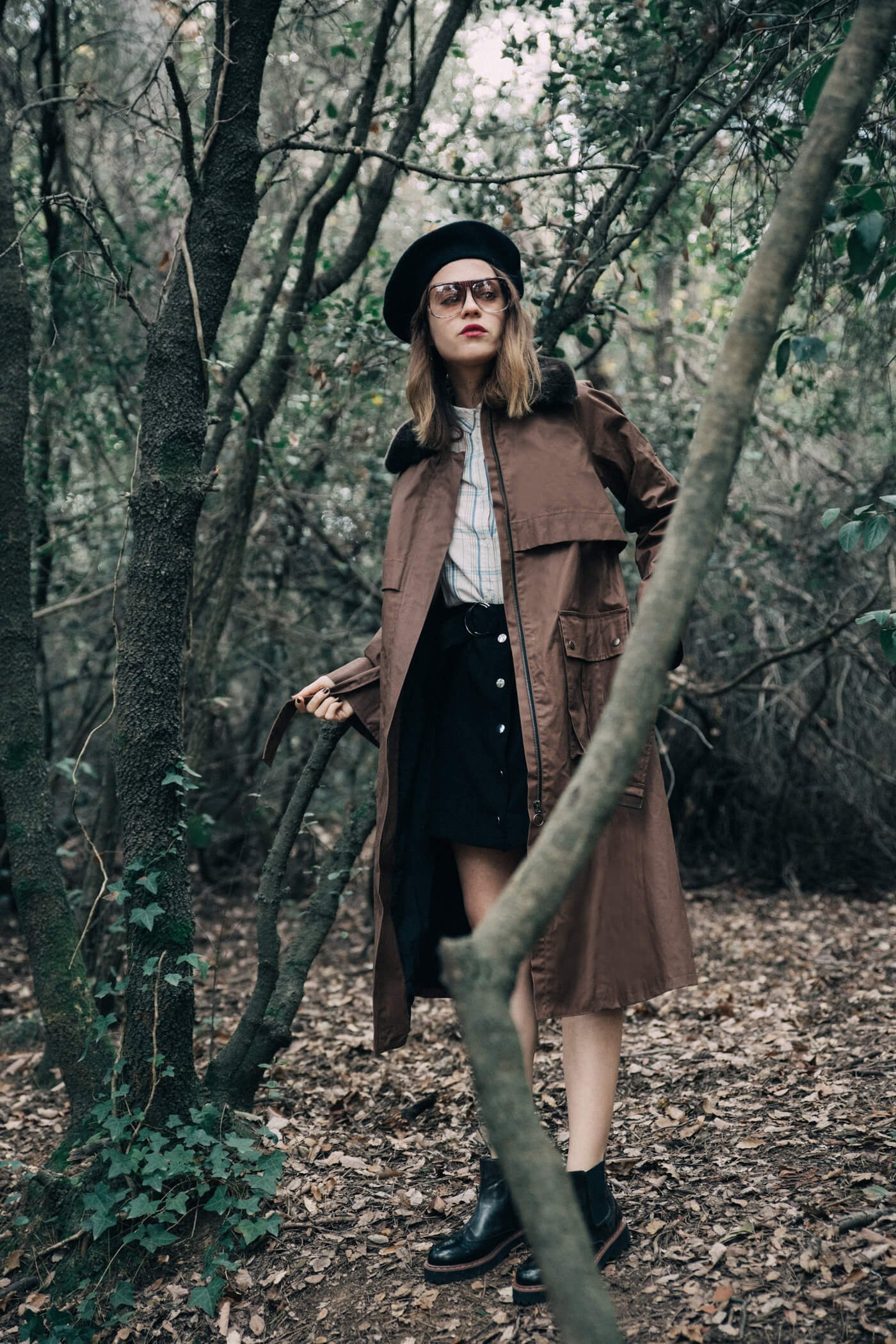 dansvogue el corte inlges parka falda abotonada boina 13