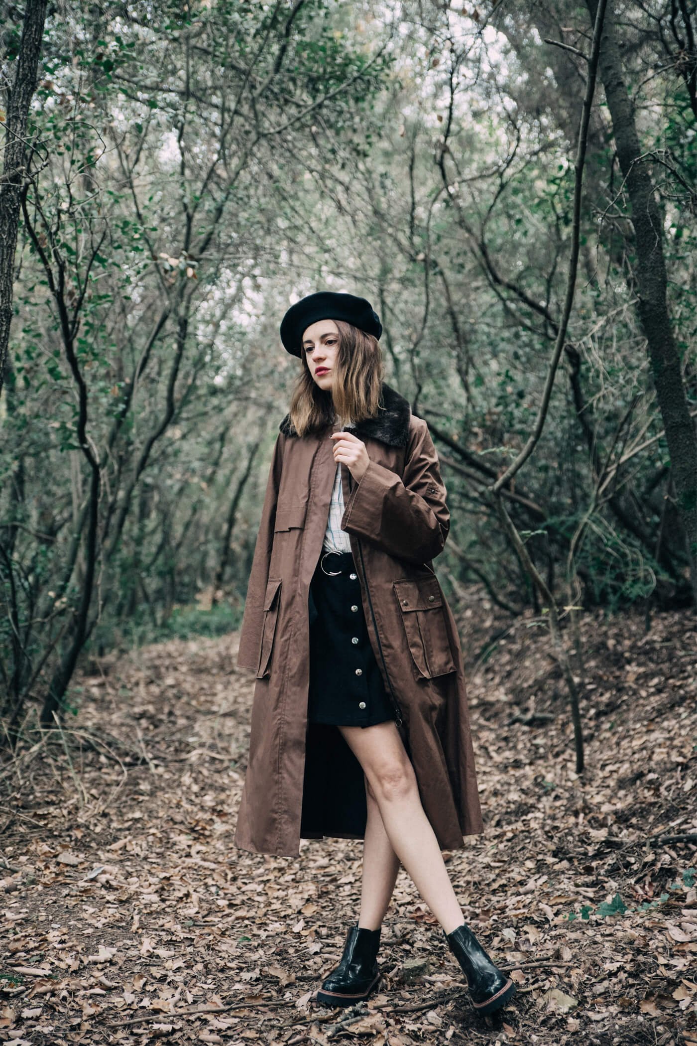 dansvogue el corte inlges parka falda abotonada boina 15