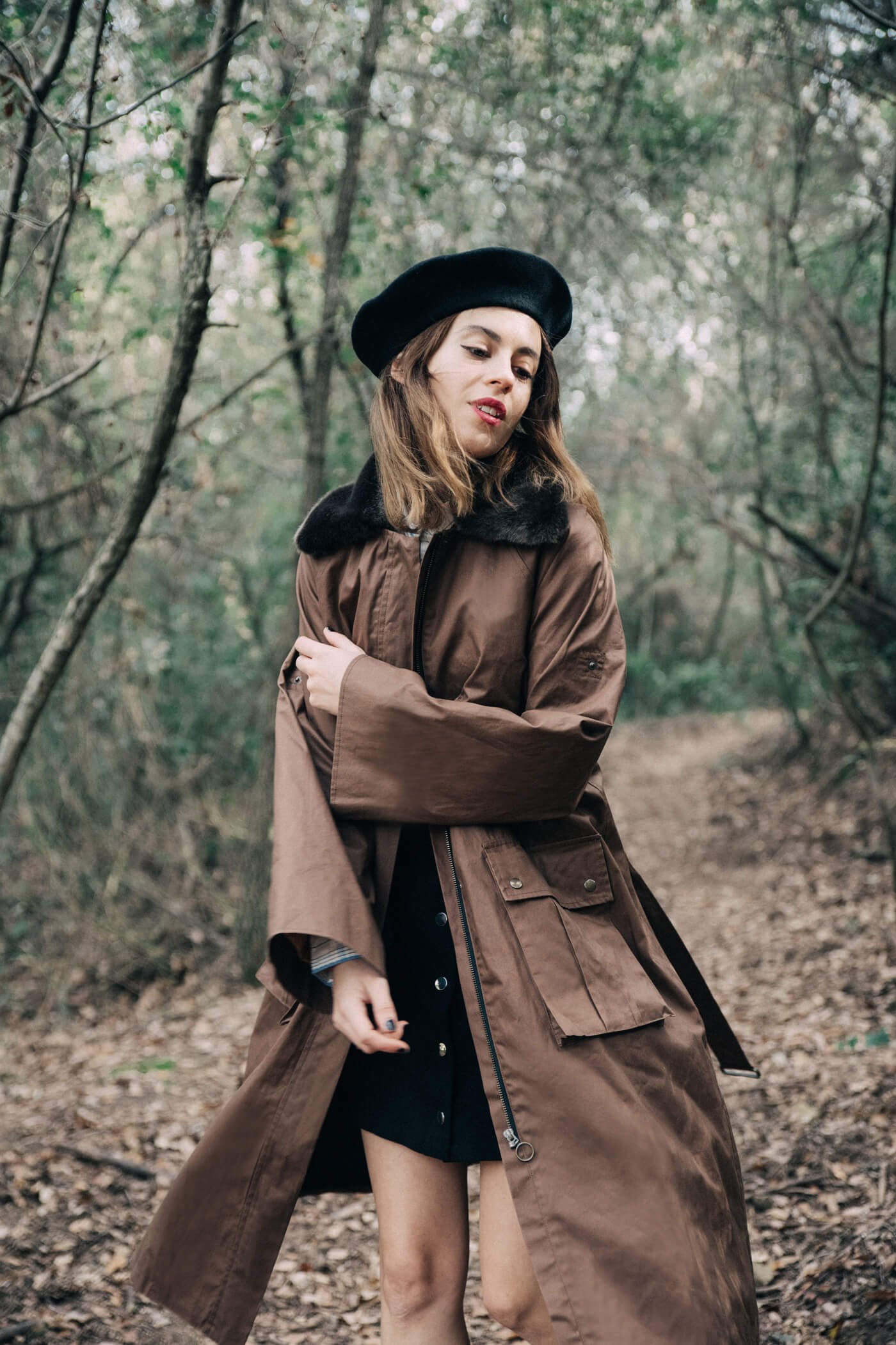 dansvogue el corte inlges parka falda abotonada boina 16