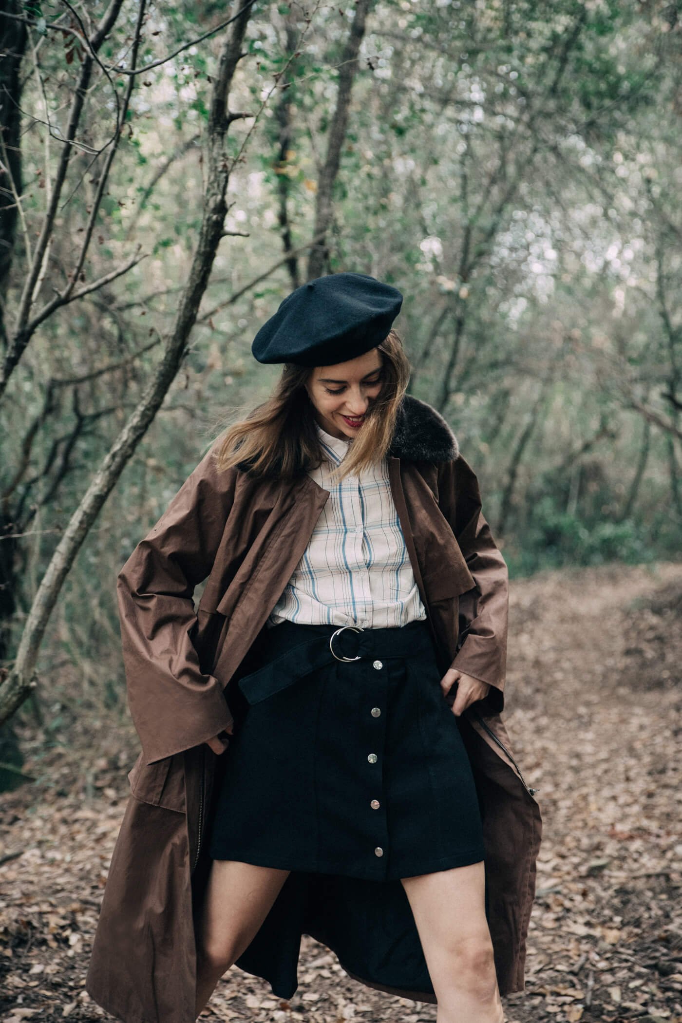 dansvogue el corte inlges parka falda abotonada boina 17