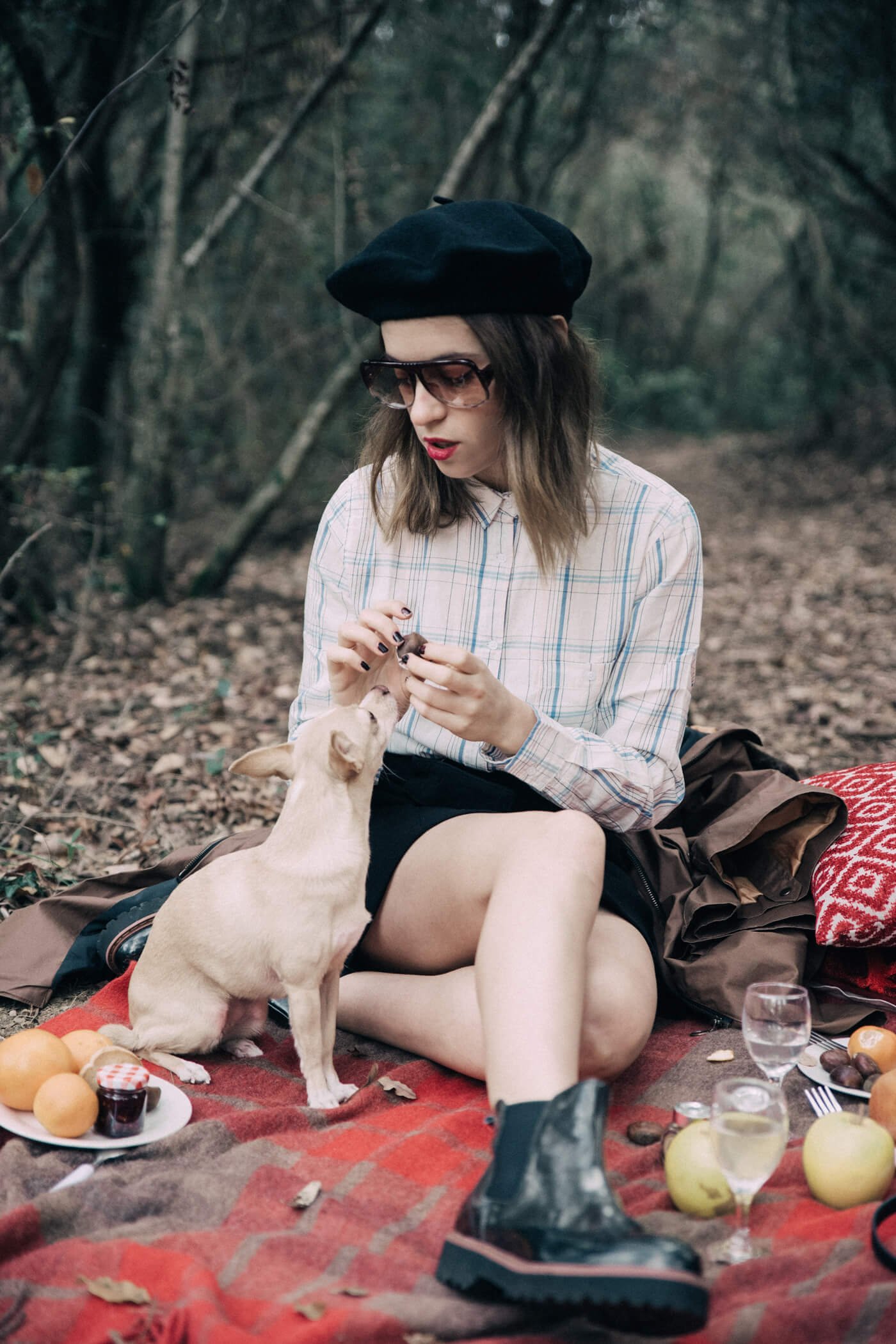 dansvogue el corte inlges parka falda abotonada boina 5