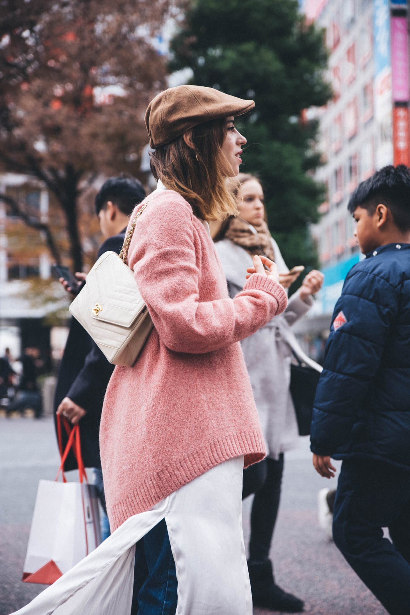 dansvogue shibuya japan street style white dress pink oversize 8