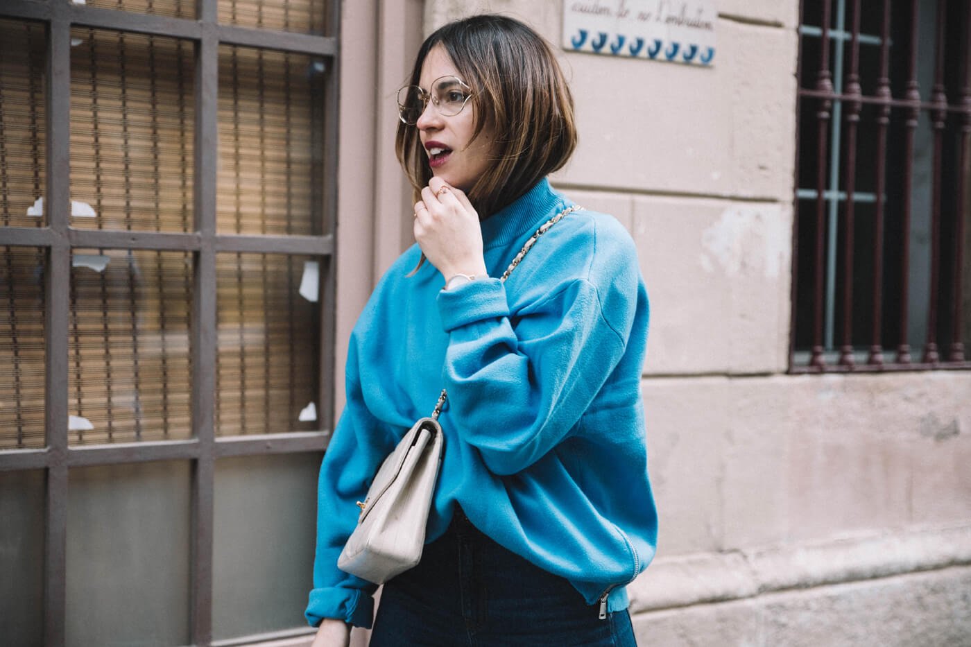 dansvogue gafas dior sudadera azul zara cluse vintage chanel hm conscious 1