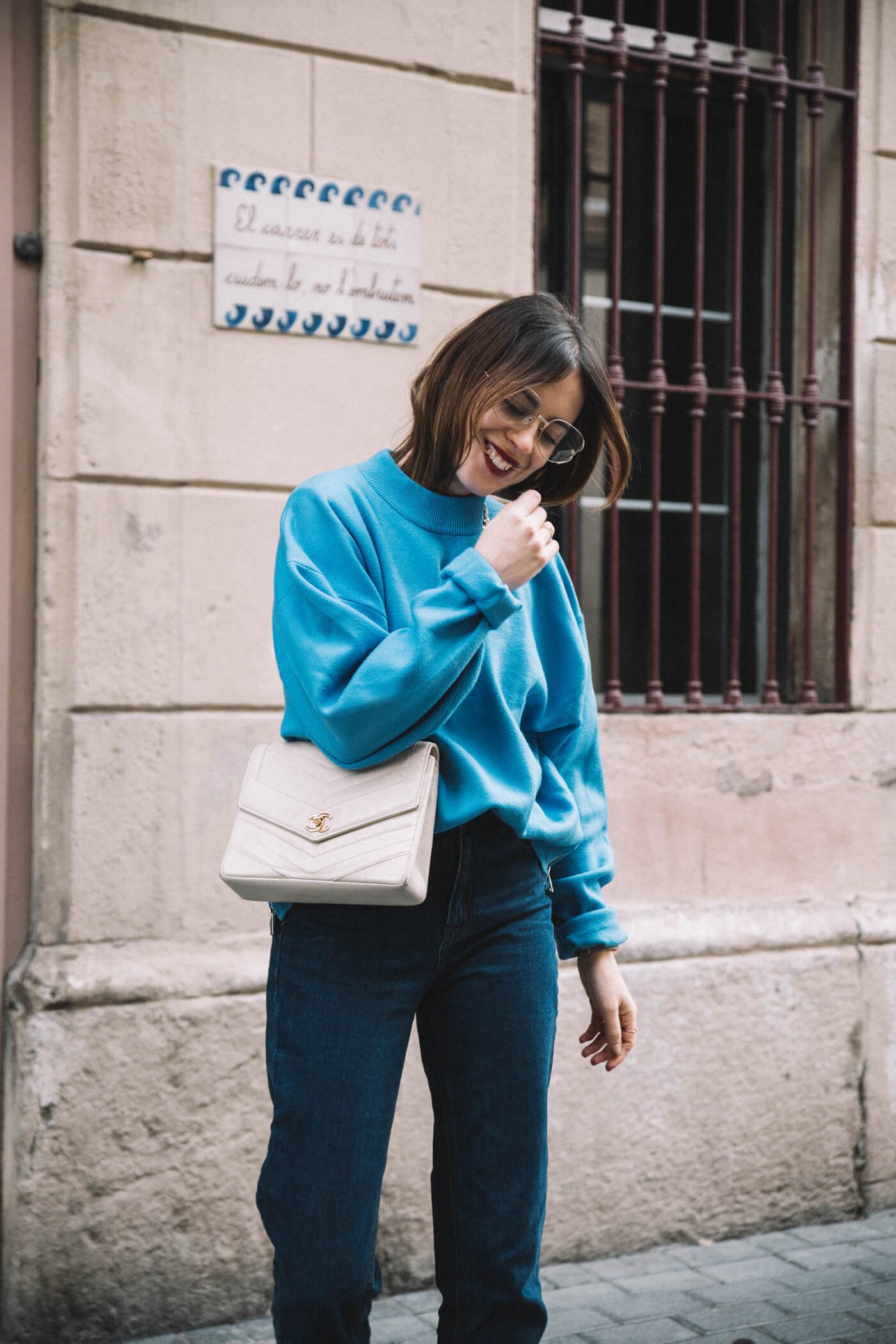 dansvogue gafas dior sudadera azul zara cluse vintage chanel hm conscious 11