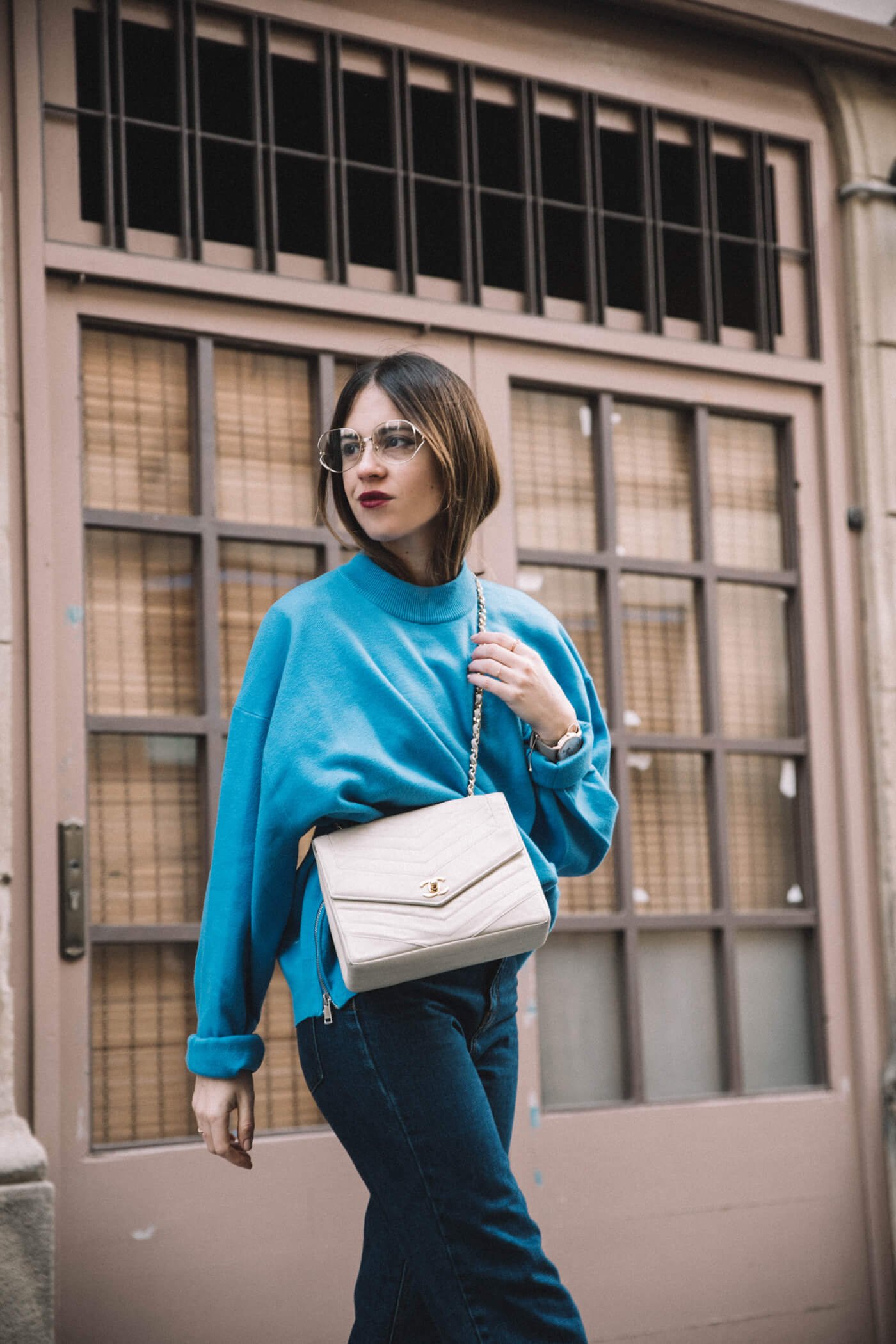 dansvogue gafas dior sudadera azul zara cluse vintage chanel hm conscious 13