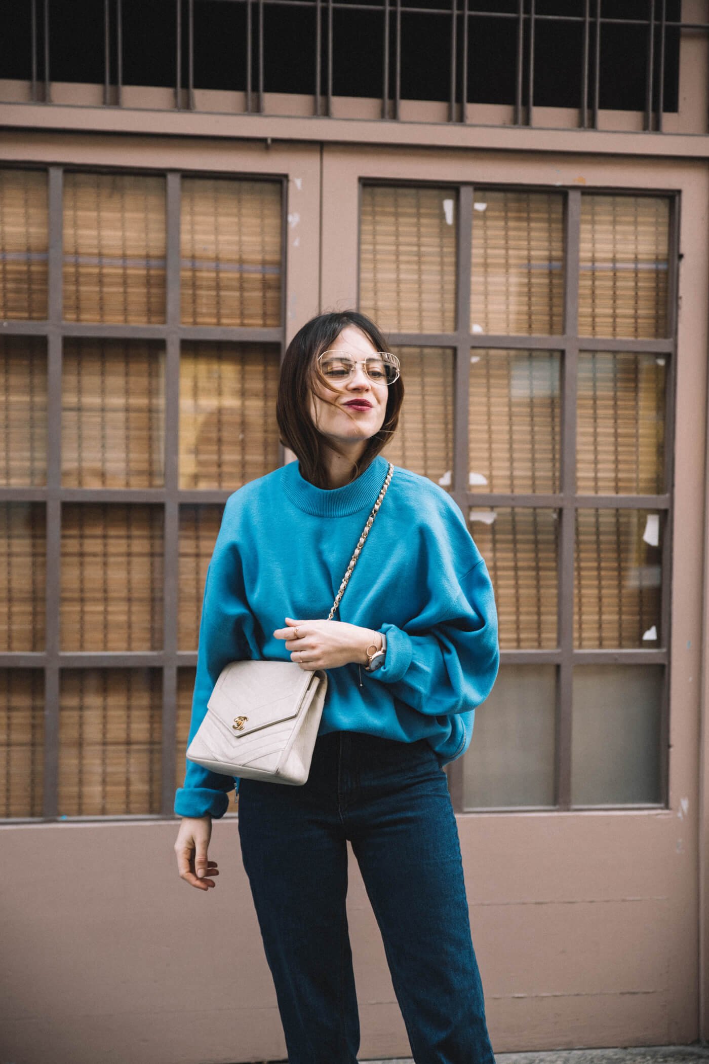 dansvogue gafas dior sudadera azul zara cluse vintage chanel hm conscious 17