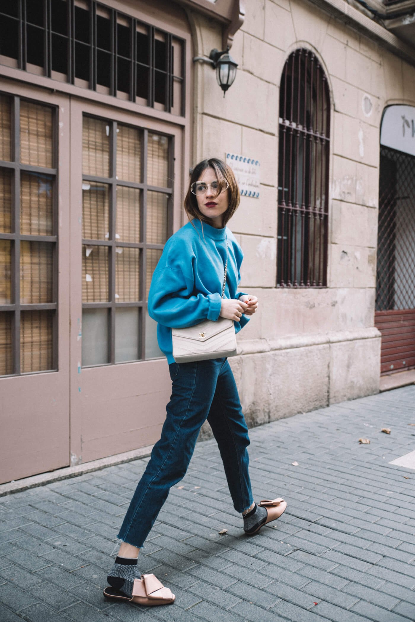 dansvogue gafas dior sudadera azul zara cluse vintage chanel hm conscious 7